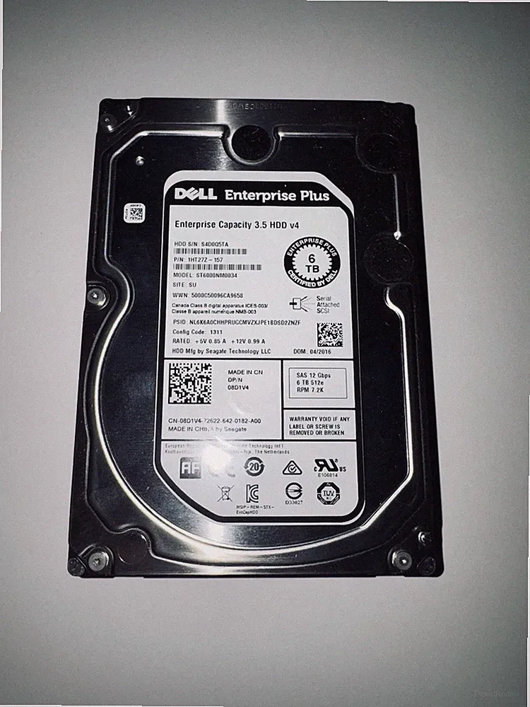 Dell PRNR6 6TB, Internal, 7200 RPM, 3.5" (ST6000NM0034) Hard Disc Drive