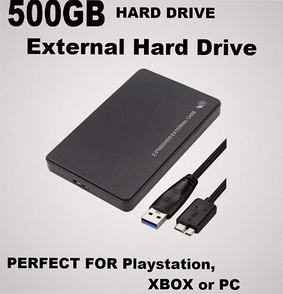 External Hard Drive Ultra Slim Portable HDD USB 3.0 for PC, Mac, Laptop,PS4,Xbox